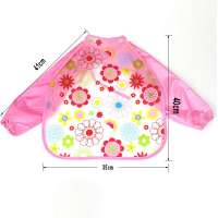 Baby Boy Bibs Waterproof Long Sleeve Mickey Minnie Girl Bibs Kids Burp Cloth Feeding Bib with Pocket Child Apron Smock